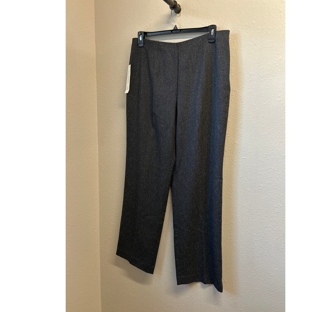 NWT Coldwater Creek Classic Holly Tweed size 14 Black Gray Dress Pant $79 MSRP